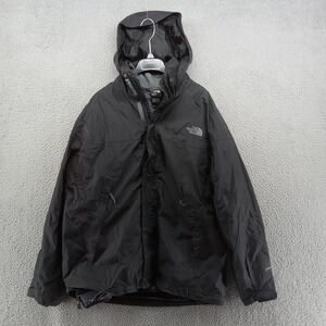 North Face Jacket Mens Large Black 2 in 1 Hyvent With Hood‎ and Removable Liner